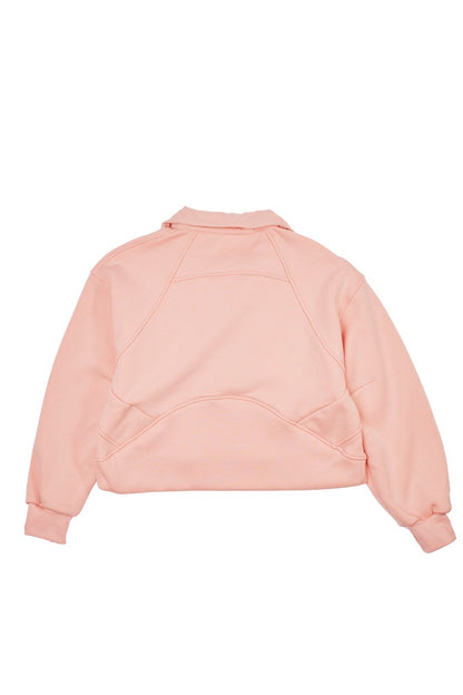 LOGO PATCH HALF ZIP SWEATSHIRT