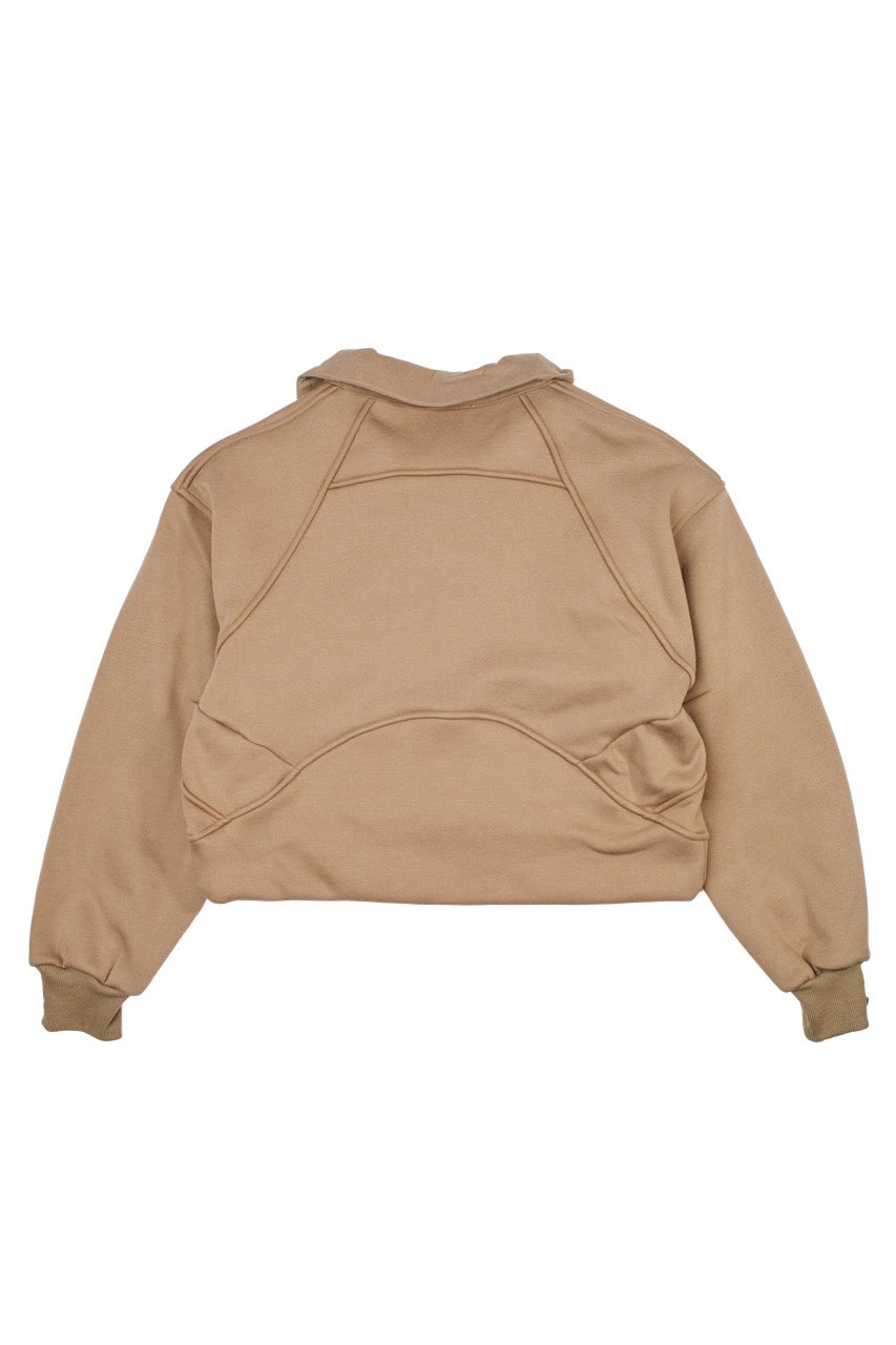 LOGO PATCH HALF ZIP SWEATSHIRT